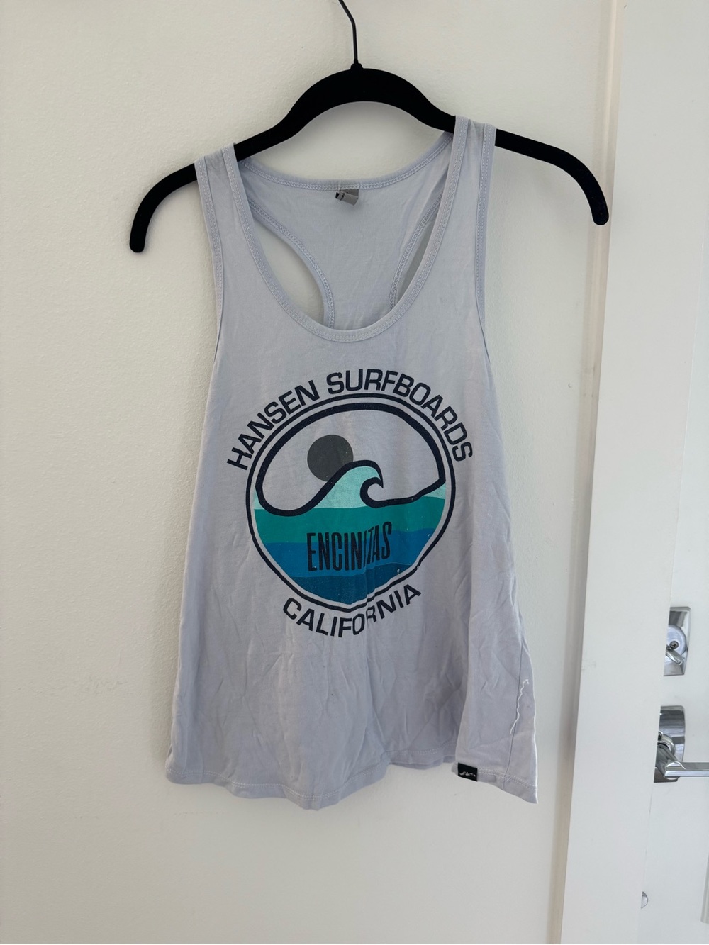 Women's Light Blue Graphic Tank - Encinitas